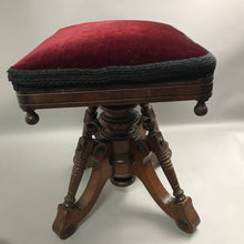 Load image into Gallery viewer, Antique Victorian Piano Stool (20x19x14)
