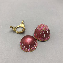 Load image into Gallery viewer, Faberge Style Pink Egg Shaped Trinket Box(3")

