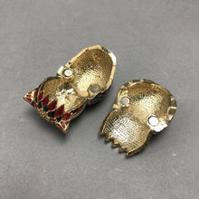 Load image into Gallery viewer, Metal Enameled Bejeweled Hinged Owl Trinket Box(2.5")
