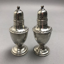 Load image into Gallery viewer, Vintage La Pierre Salt and Pepper Shakers Sterling Silver Weighted (4.5")
