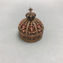 Load image into Gallery viewer, Enamel Rhinestone Crown Trinket Box (3")
