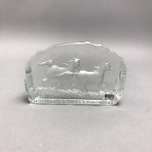 Load image into Gallery viewer, Sea Glasbruk Swedish Art Glass Horses Paperweight (4x6)
