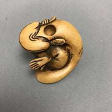 Load image into Gallery viewer, Monkey &amp; Fish Netsuke (~1x1.5x1.5)
