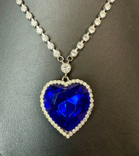 Load image into Gallery viewer, Vintage Graziano Eternal Love Heart of the Ocean Replica Necklace (19")
