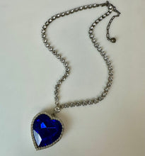 Load image into Gallery viewer, Vintage Graziano Eternal Love Heart of the Ocean Replica Necklace (19")
