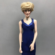 Load image into Gallery viewer, Franklin Mint Princess Diana Doll - Navy Blue Dress (~17")
