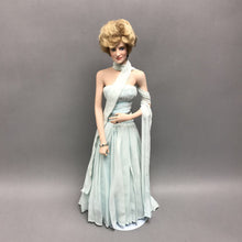 Load image into Gallery viewer, Franklin Mint Princess Diana Doll - Light Blue Chiffon Gown w/ Draped Scarf (~17")
