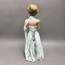 Load image into Gallery viewer, Franklin Mint Princess Diana Doll - Light Blue Chiffon Gown w/ Draped Scarf (~17")
