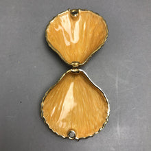 Load image into Gallery viewer, Golden Claim Enamel Painted Trinket Box Austrian Crystal Jeweled (3")
