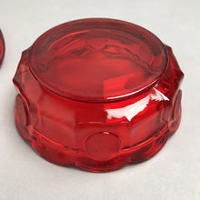 Load image into Gallery viewer, Fostoria Glass Ruby Red Coin Lidded Dish (6.5")
