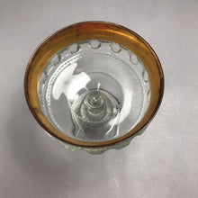 Load image into Gallery viewer, Vintage Indiana Glass Kings Crown Thumbprint Footed Compote Bowl Clear Gold Band (7")
