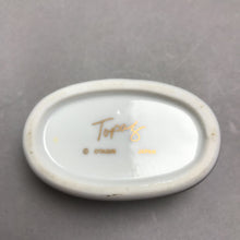 Load image into Gallery viewer, Otagiri Gold Trim Small Oval Lidded Trinket Box Japan 3"
