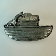 Load image into Gallery viewer, Vintage Barker Pewter Noah's Ark Pin (1.5")

