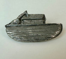 Load image into Gallery viewer, Vintage Barker Pewter Noah's Ark Pin (1.5")
