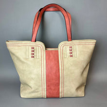 Load image into Gallery viewer, Montana West Tan &amp; Coral Faux Leather Shoulder Tote Purse (11x17x5")
