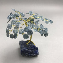 Load image into Gallery viewer, Sodalite Gemstone Tree of Life on Natural Sodalite Base White (5.5")
