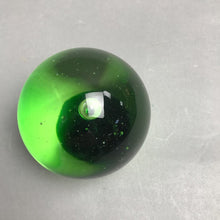 Load image into Gallery viewer, Murano Glass Field of Green Controlled Bubble Paperweight (3.5")
