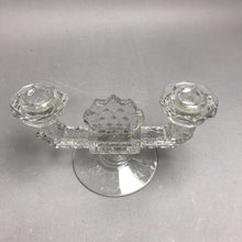 Load image into Gallery viewer, Vintage Fostoria American Double Flat Foot Candlesticks(9x5) 2 available
