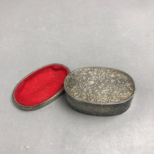 Load image into Gallery viewer, Vintage Victorian Ornate Metal Jewelry Trinket Box with Red Velvet Lining (1.5x3x2)
