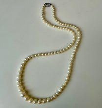 Load image into Gallery viewer, 10K Gold Clasp 17.5" Graduated Pearl Necklace
