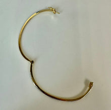 Load image into Gallery viewer, Gold Plated Sterling Pave Diamond Hinged Bangle Bracelet (8" Circumference)
