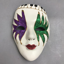 Load image into Gallery viewer, Mardi Gras Porcelain Wall Mask (8x6)
