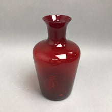 Load image into Gallery viewer, Vintage Ruby Red Glass Vase (8")
