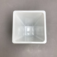 Load image into Gallery viewer, Modern White &amp; Clear Glass Rectangular Vase (7")
