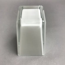 Load image into Gallery viewer, Modern White &amp; Clear Glass Rectangular Vase (7")
