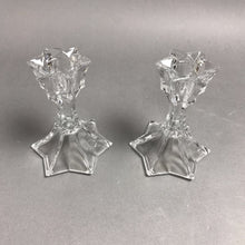 Load image into Gallery viewer, Crystal Star Shaped Candlestick Holders (4") Set of 2
