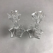 Load image into Gallery viewer, Crystal Star Shaped Candlestick Holders (4") Set of 2

