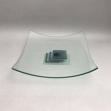 Load image into Gallery viewer, Square Clear Glass Centerpiece (13")
