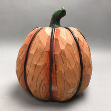 Load image into Gallery viewer, Wood Painted Pumpkin (8")
