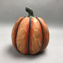 Load image into Gallery viewer, Painted Wood Pumpkin (8")

