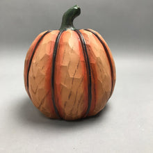 Load image into Gallery viewer, Painted Wood Pumpkin (8")
