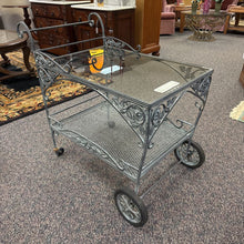 Load image into Gallery viewer, Meadowcraft Metal / Glass Patio Tea Cart (35x36x23)
