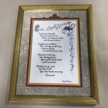 Load image into Gallery viewer, Gold Framed Carousel Poem 12x15
