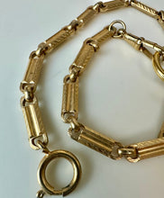 Load image into Gallery viewer, Vintage Westclox Train Etching Pocketwatch on Gold Filled Watch Chain (Running)
