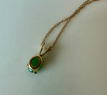 Load image into Gallery viewer, 10K Gold Emerald Pendant on 18" Chain (0.7g)
