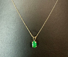 Load image into Gallery viewer, 10K Gold Emerald Pendant on 18" Chain (0.7g)
