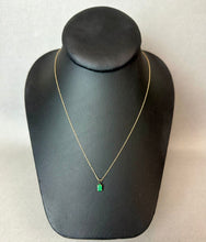 Load image into Gallery viewer, 10K Gold Emerald Pendant on 18" Chain (0.7g)
