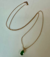 Load image into Gallery viewer, 10K Gold Emerald Pendant on 18" Chain (0.7g)
