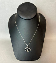 Load image into Gallery viewer, Sterling Diamond Double Heart Pendant on 18" Chain

