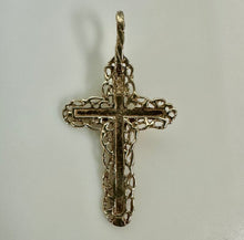 Load image into Gallery viewer, 14K Gold Ornate 1.75" Crucifix Cross Pendant (3.0g)
