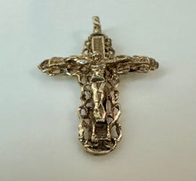 Load image into Gallery viewer, 14K Gold Ornate 1.75" Crucifix Cross Pendant (3.0g)
