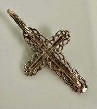 Load image into Gallery viewer, 14K Gold Ornate 1.75" Crucifix Cross Pendant (3.0g)
