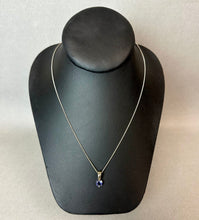 Load image into Gallery viewer, 14K White Gold Tanzanite Modern Pendant on 18.5" Chain (3.3g)
