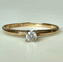Load image into Gallery viewer, 10K Gold Diamond Solitaire Keepsake Engagement Ring sz 6.5 (1.0g)
