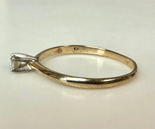 Load image into Gallery viewer, 10K Gold Diamond Solitaire Keepsake Engagement Ring sz 6.5 (1.0g)
