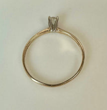 Load image into Gallery viewer, 10K Gold Diamond Solitaire Keepsake Engagement Ring sz 6.5 (1.0g)

